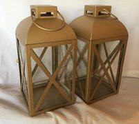 Gold Metal Carriage Lantern- 12 available