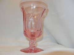 Vintage Pink Stemmed Fostoria Tumbler