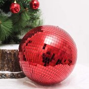 Red Mirrored Disco Ball, 16"
