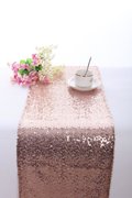 Sequin Rose Gold Table Runner