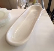 White Long Ceramic Dish