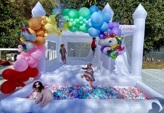 White Bounce House With Ball Pit