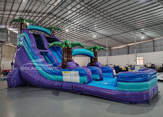 18ft Purple Plunge Single Lane Water Slide