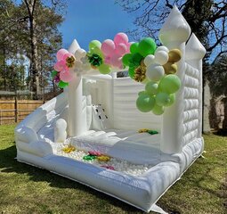 White Bounce House With Ball Pit