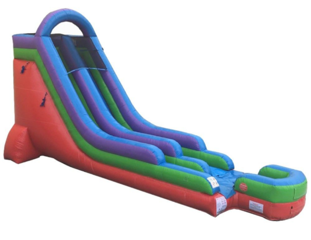 Retro 18ft water slide with SC Party Rentals in Anderson