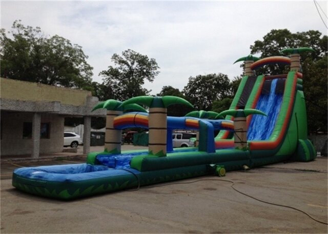 22 ft tropical adventure with slip n slide and pool