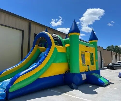 Green Yellow Blue Waterslide