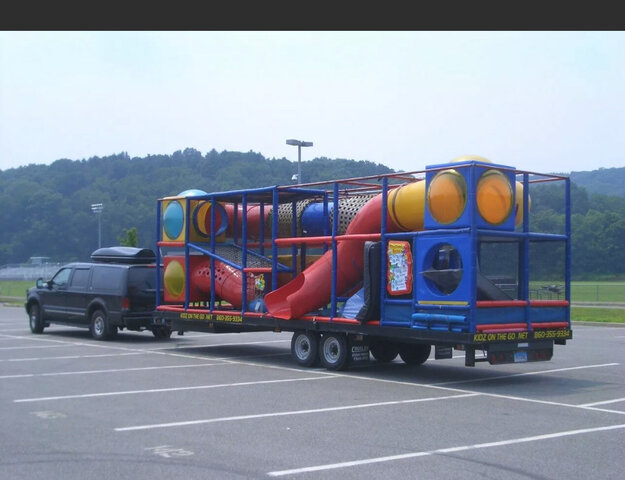 30 ft play trailer mobile! Slides, obstacles, fun