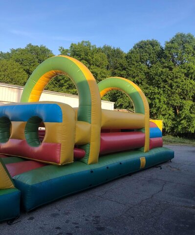 29 ft multi color obstacle course dry