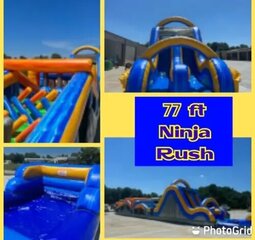 77FT Ninja Extreme Obstacle Course With Pool