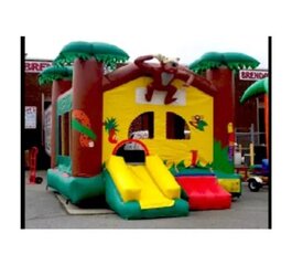 Monkey Safari With Slide Bounce House