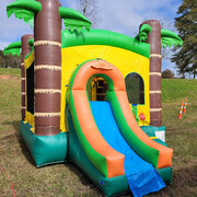 Tropical Water Bounce Combo with Slide and Pool wet/dry