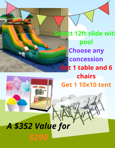 Tropical slide party package