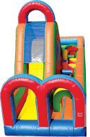 Turbo Rush - Single Lane Inflatable Obstacle Course (LEFT)