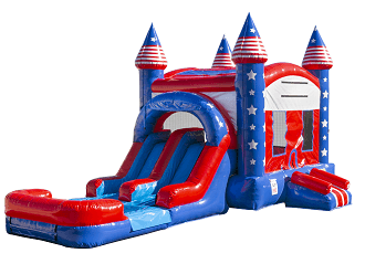 Stars and Stripes Bounce House with Slide
