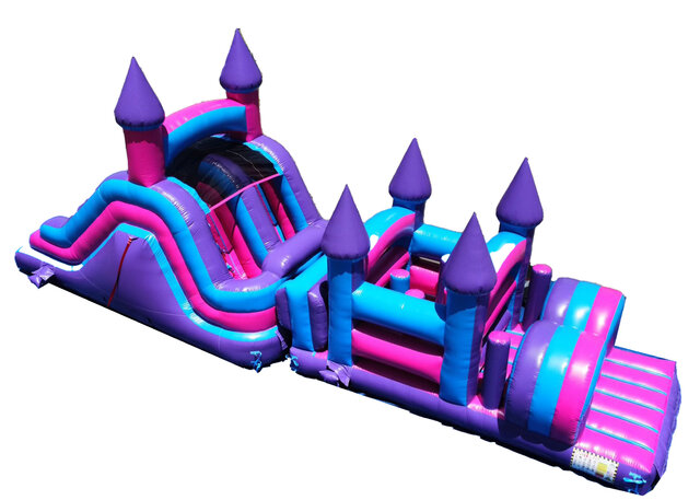 Colossal Castle Purple and Pink Obstacle Course