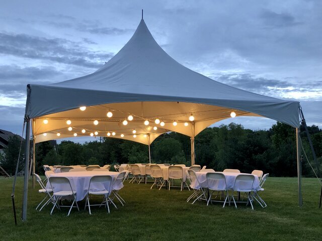 Bistro Lighting for 20'x20' Marquee Tent