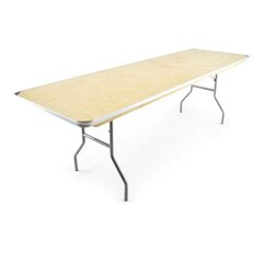 8' wood Banquet table