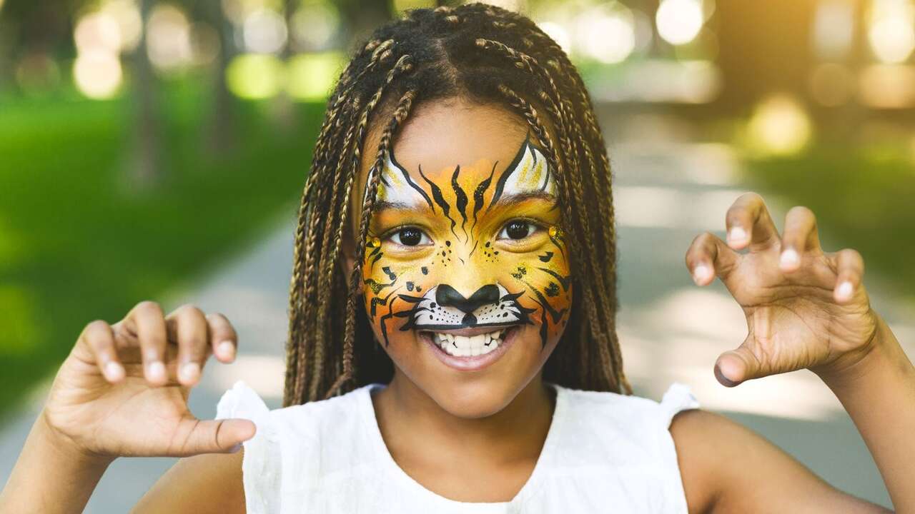 Girl with face painting Girl with face painting