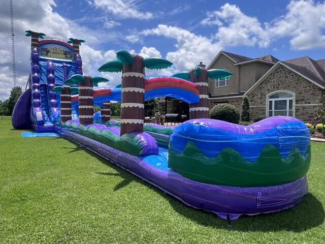 27' Dual Lane Tiki Plunge with Slip N Slide
