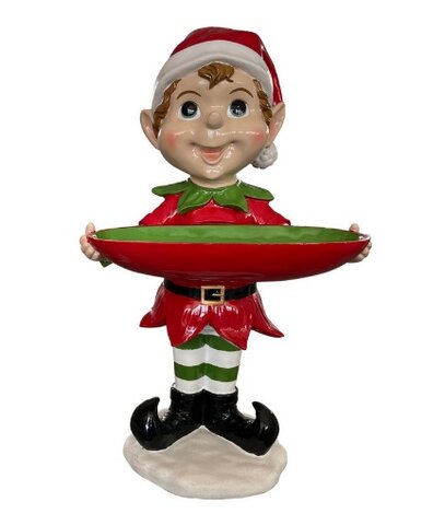 Elf Statue Candy Server 40in Tall
