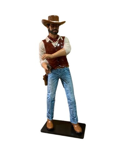 6ft Cowboy Gunslinger Western Statue