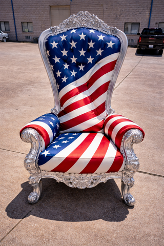 American Flag Throne Chair