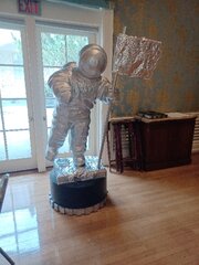 7.5ft Astronaut with Flag Statue