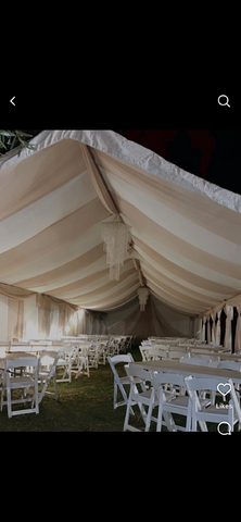 20x20 canopy drapped