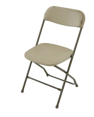 beige plastic chairs