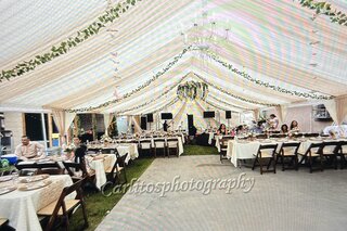 20x40 canopy drapped
