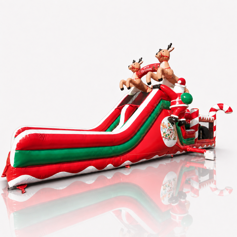 Rudolph and Santa Sleigh Runaway Obstacle Course