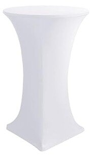 White Spandex Cocktail Table Cover