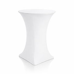 White Spandex Cocktail Table Cover