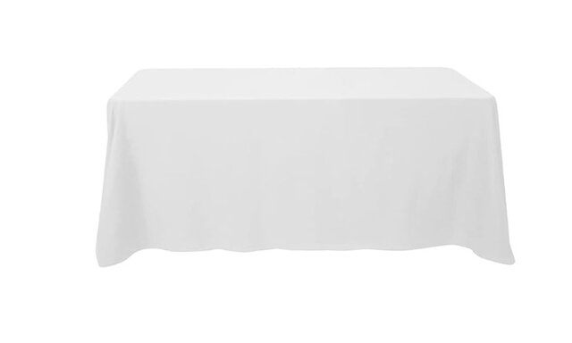 White 6' Table Cover 