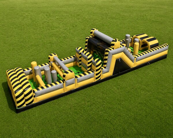 45ft Toxic Lanes Obstacle Course and Slide (Dry Only)