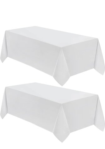 6 ft Rectangle White Linen
