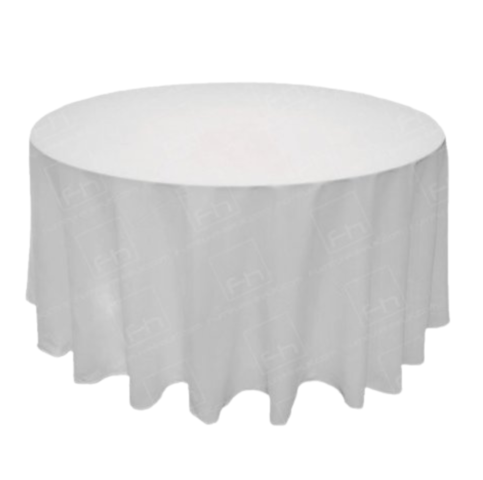 5' Round Linen - White