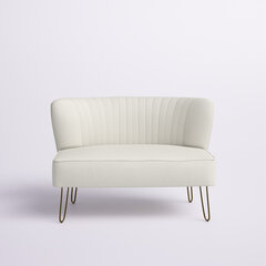 Ivory Velvet Loveseat