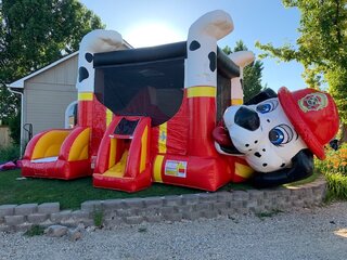 Fire Dog Bounce House Combo