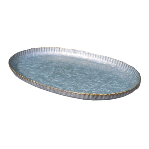 Galvanized Oval Platter