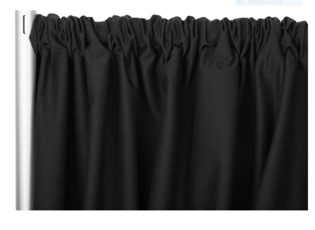 Black drapes