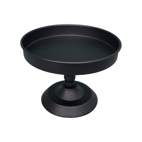 Matte Black Single-Tier Serving Stand