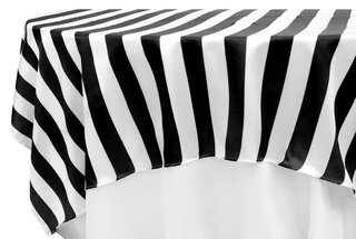 Black and White Striped Satin 90