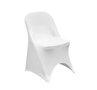 White - Folding Spandex Chair Cover 