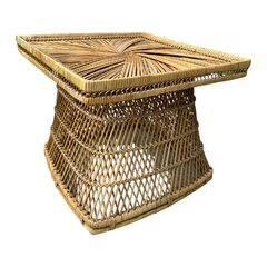 Rattan Square Accent Table