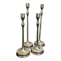 Hand Forged Silver Candle Stick Holder Set