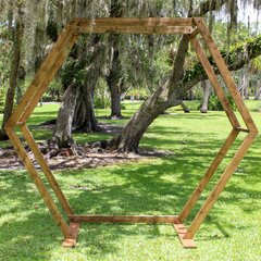 Rustic Hexagon Arbor