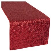 Sequin Table Runner - Apple Red