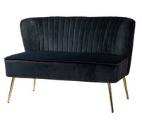 Black Velvet Love Seat